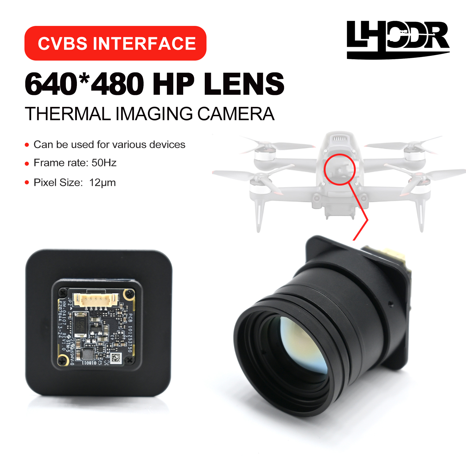 30mm 640x480 pix Drone thermal - Drone Kit With Camera avaliação e preço