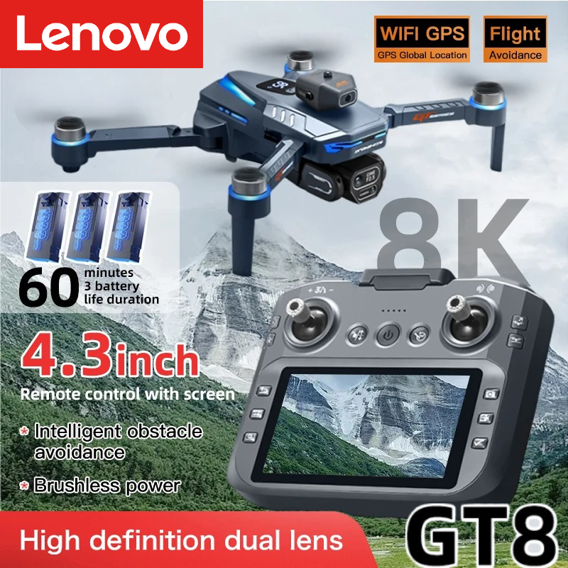Lenovo GT8 Drone 8K Profession - Drone Kit Long Range avaliação e preço