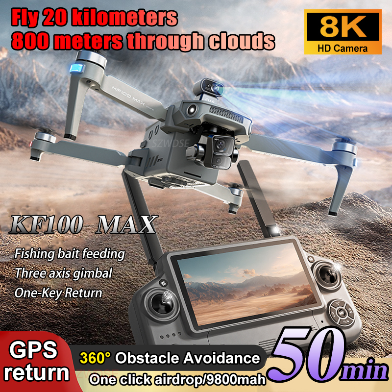 SJRC KF100 MAX 8K UHD Photo HD - Drone Kit Professional avaliação e preço