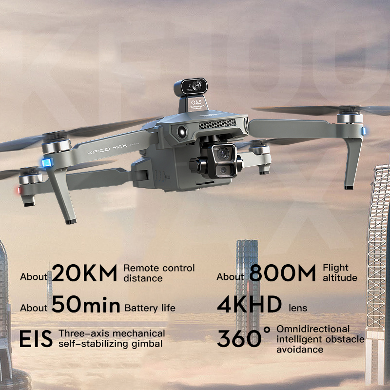 SJRC KF100 MAX 8K UHD Photo HD - Drone Kit Professional avaliação e preço