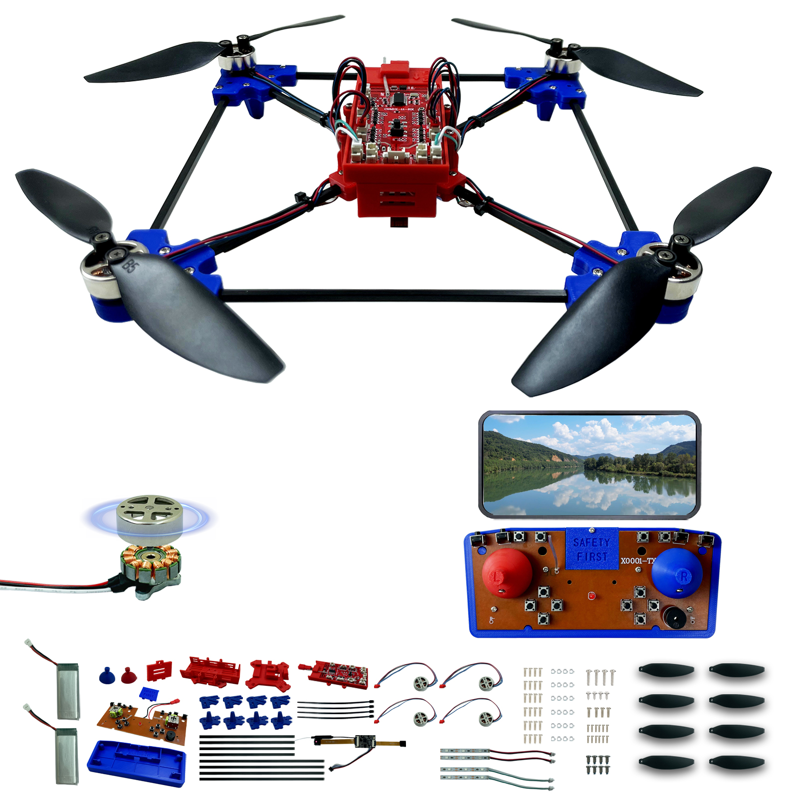 Drone Quadcopter DIY Kit Uniqu - Drone Kit Build Yourself avaliação e preço