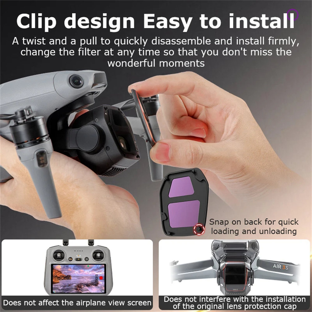 For DJI Air 3S Camera Lens Fil - Drone Kit Waterproof avaliação e preço