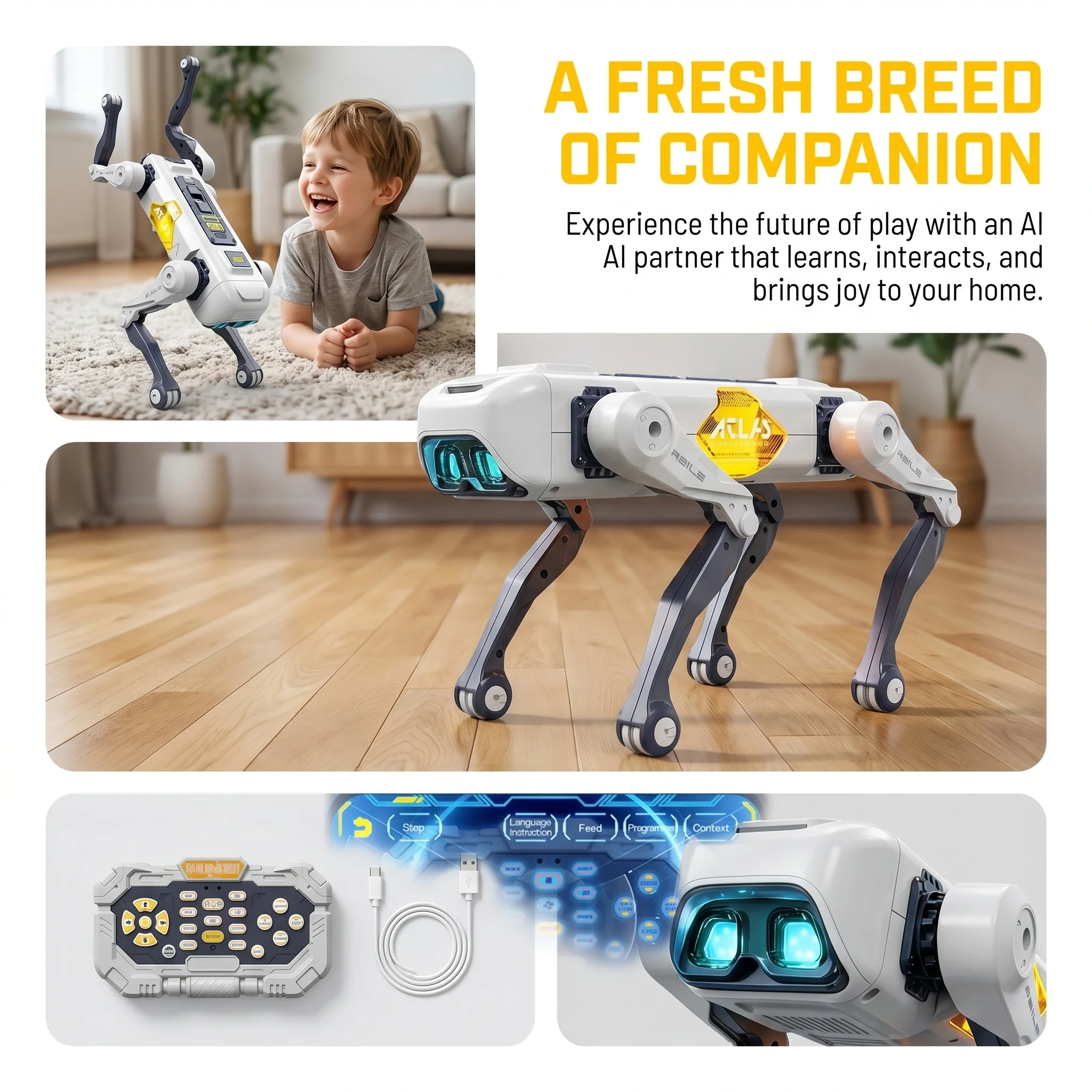 AI Smart Robot Dog, Voice & AP - Drone Kit With Camera avaliação e preço