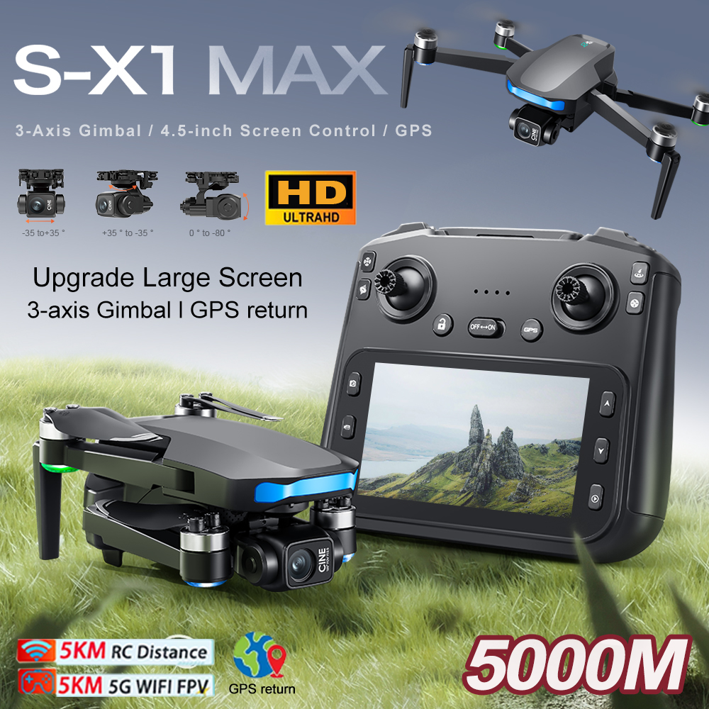 New S-X1 MAX Drone GPS 8K Prof - Drone Kit Professional avaliação e preço