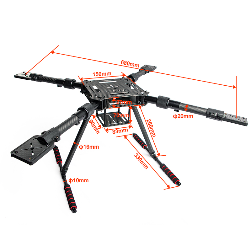 Carbon Fiber Folding Drone Fra - Drone Kit Racing avaliação e preço